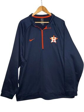 Nike Dri-Fit Houston Astros 1/4 Zip Pullover Shirt Official MLB Men's Size 3XL